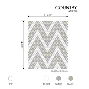 Amiens Country 11-3/8x13-3/4 Glass Tile