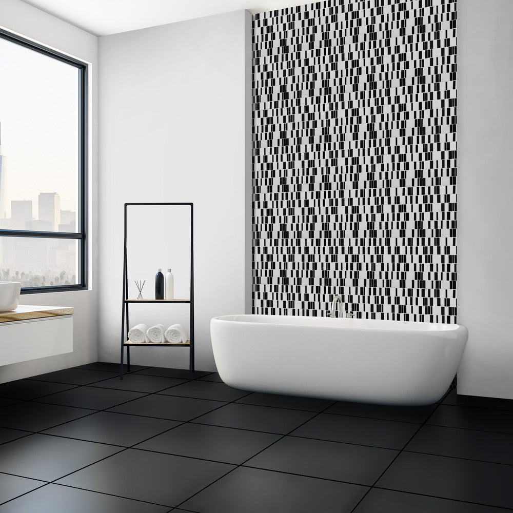 Barcode Crypto 11-3/4x12 Glass Matte Mosaic Tile