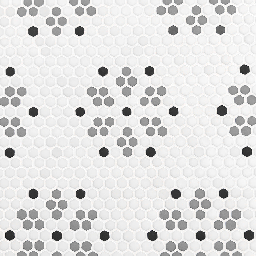 Bayeux Classic 10-3/8x13-1/2 Glass Matte Mosaic Tile