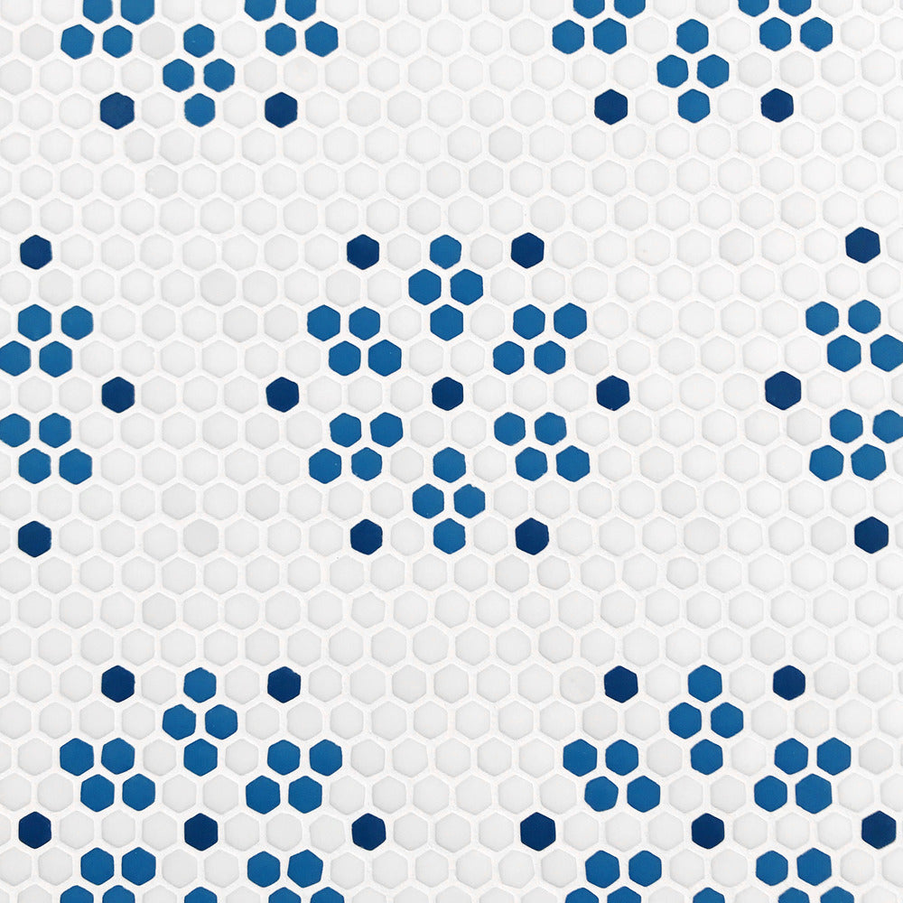 Bayeux Coastal 10-3/8x13-1/2 Glass Matte Mosaic Tile