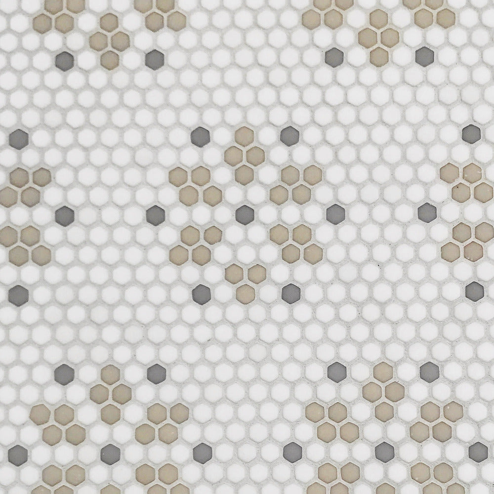 Bayeux Country 10-3/8x13-1/2 Glass Matte Mosaic Tile