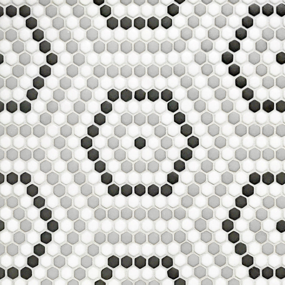 Belfort Classic 10-3/4x14 Glass Matte Mosaic Tile