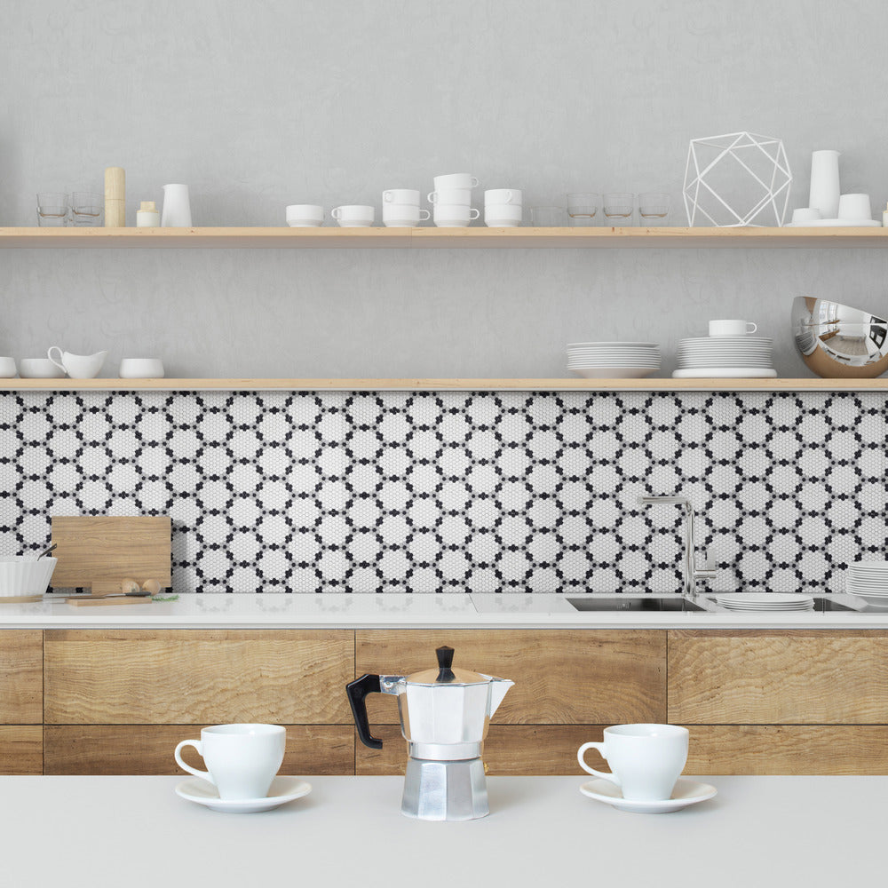 Bourges Classic 11-13/16x13-3/4 Matte Mosaic Glass Tile