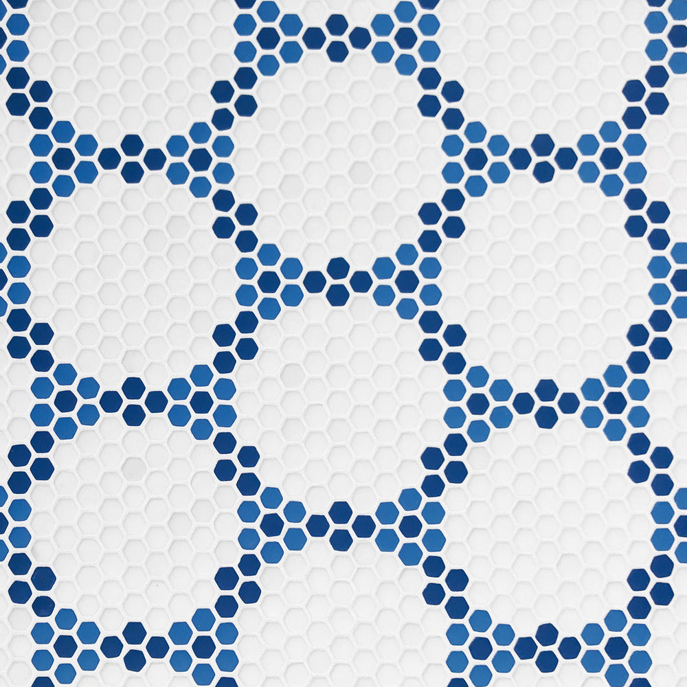 Bourges Coastal 11-13/16x13-3/4 Matte Mosaic Glass Tile