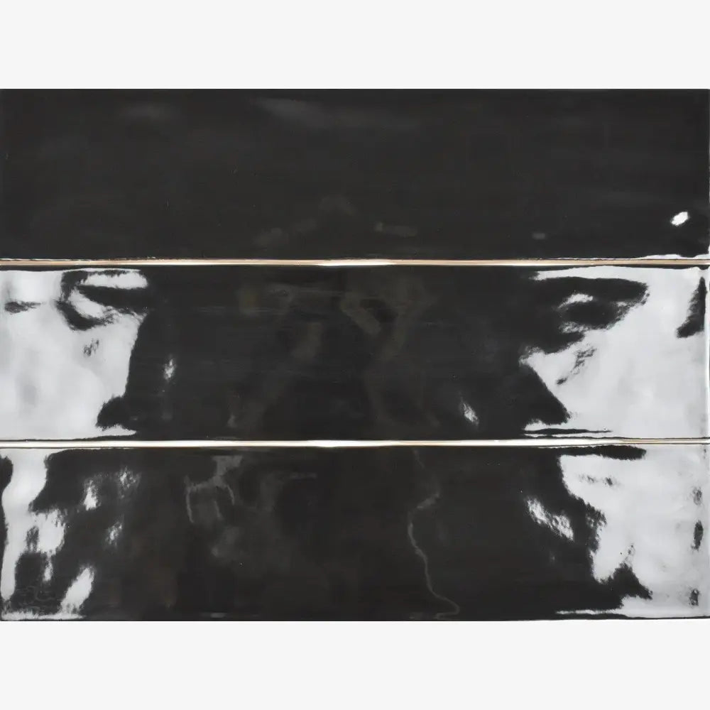 Thebes Black Bright 3x12 Ceramic Tile Glossy