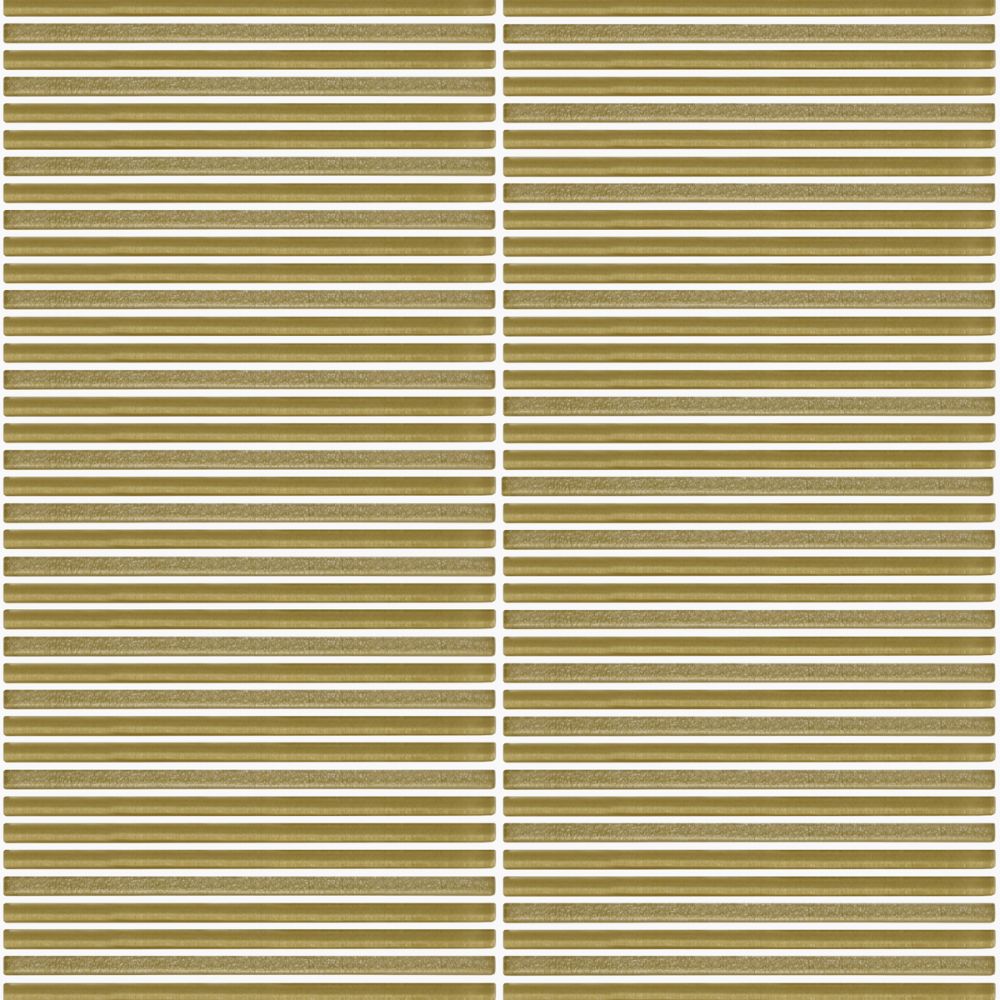 Lumina Bronze 12x12 Fluted Mosaic Glass Tile