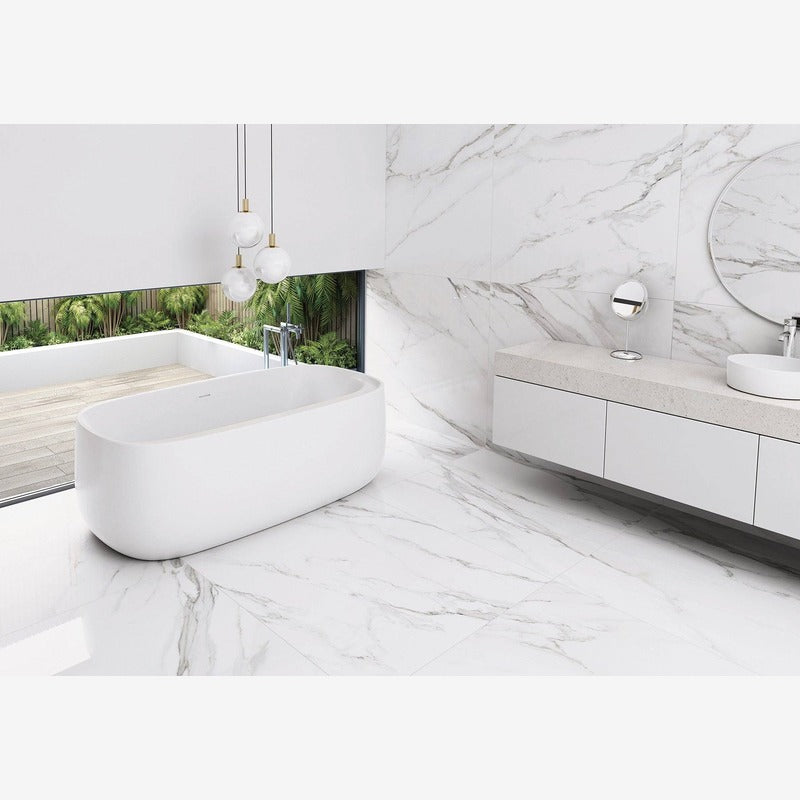 Eterna Calacatta Lite 48x48 Polished/Honed Porcelain Tile