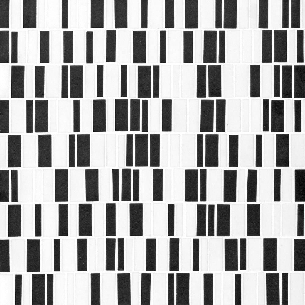 Barcode Crypto 11-3/4x12 Glass Matte Mosaic Tile