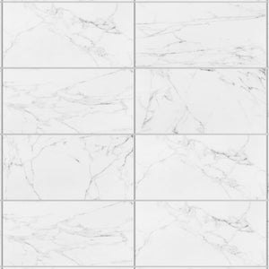 Eterna Carrara 24x48 Glossy Porcelain Tile