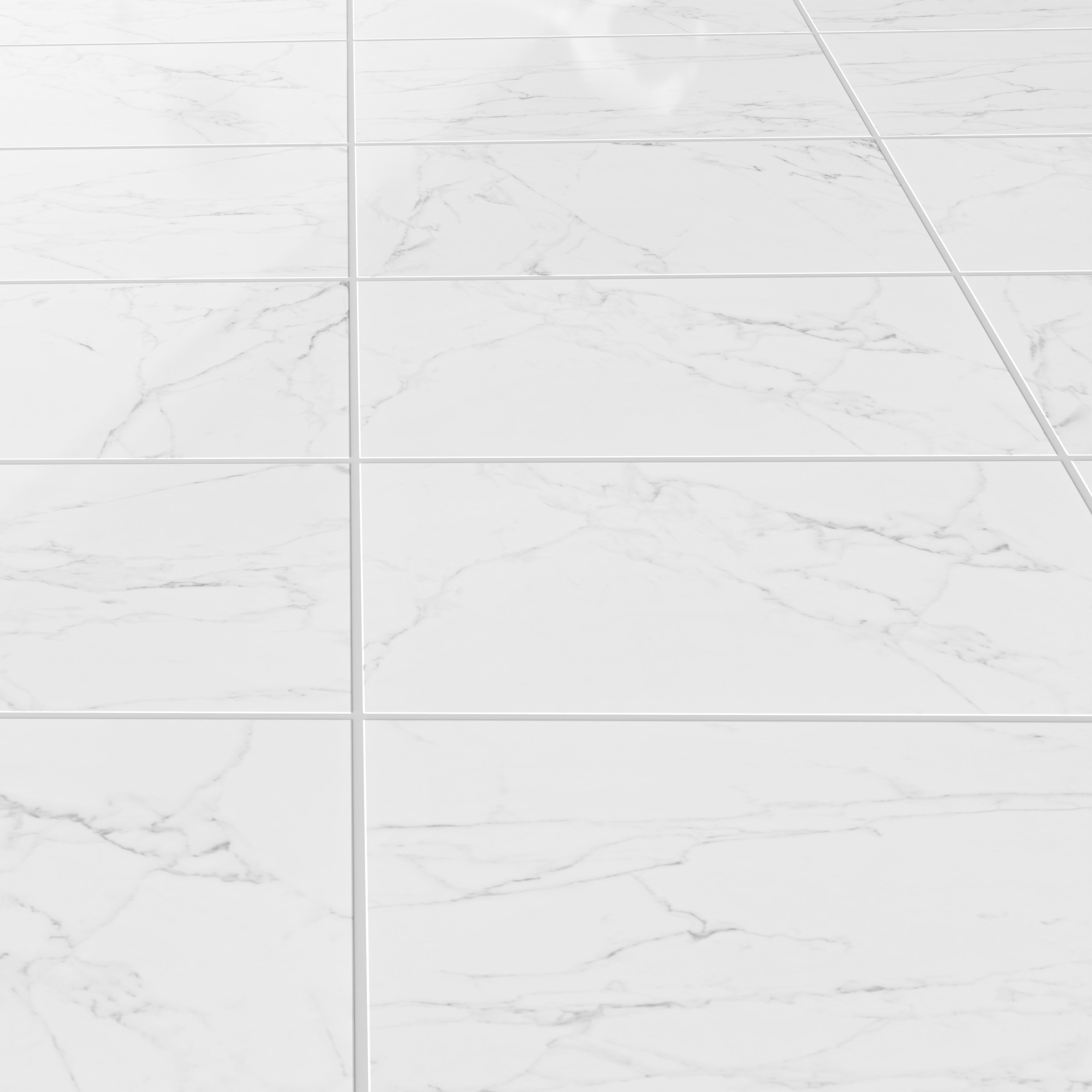 Eterna Carrara 24x48 Glossy Porcelain Tile