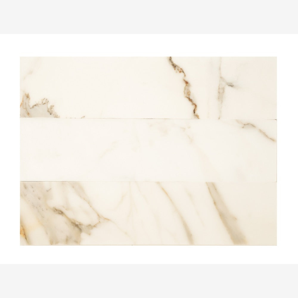 Calacatta Gold 3x12 Polished/Honed Subway Tile