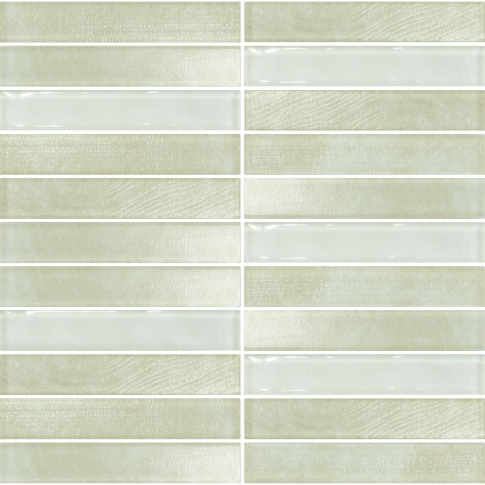 Lumina Dune 12x12 Stacked Mosaic Glass Tile