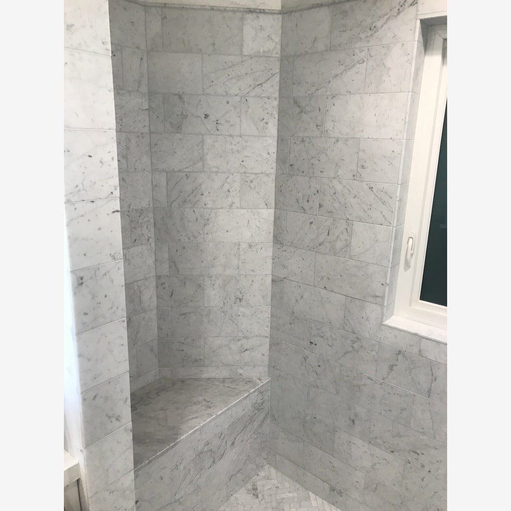 Carrara White Marble 6x12 Subway Tile Polished/Honed