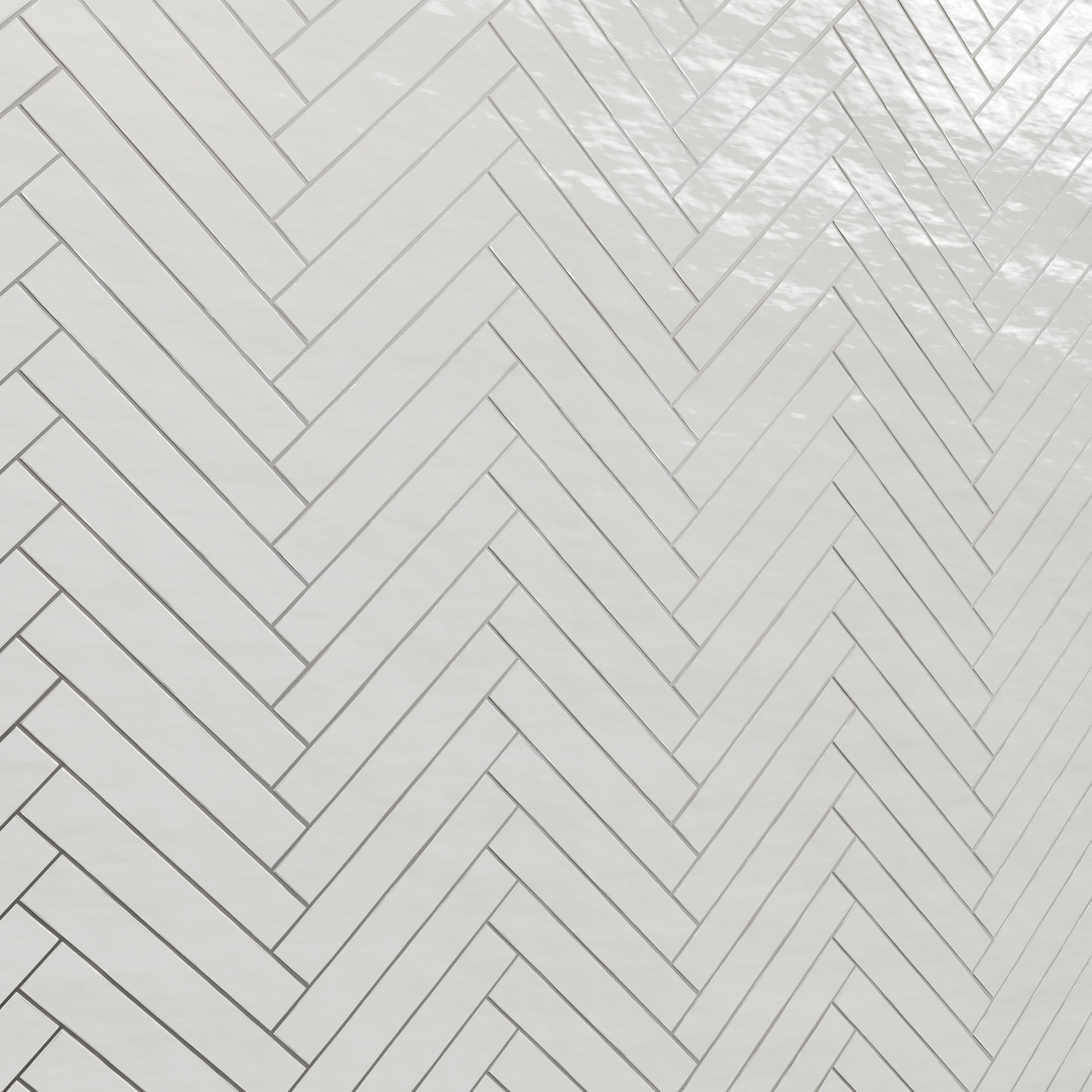 Zellure Alabaster White 2x16 Glossy Ceramic Tile