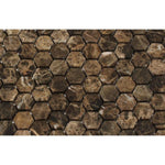Load image into Gallery viewer, Emperador Dark 1&quot; Hexagon Tumbled Mosaic Tile
