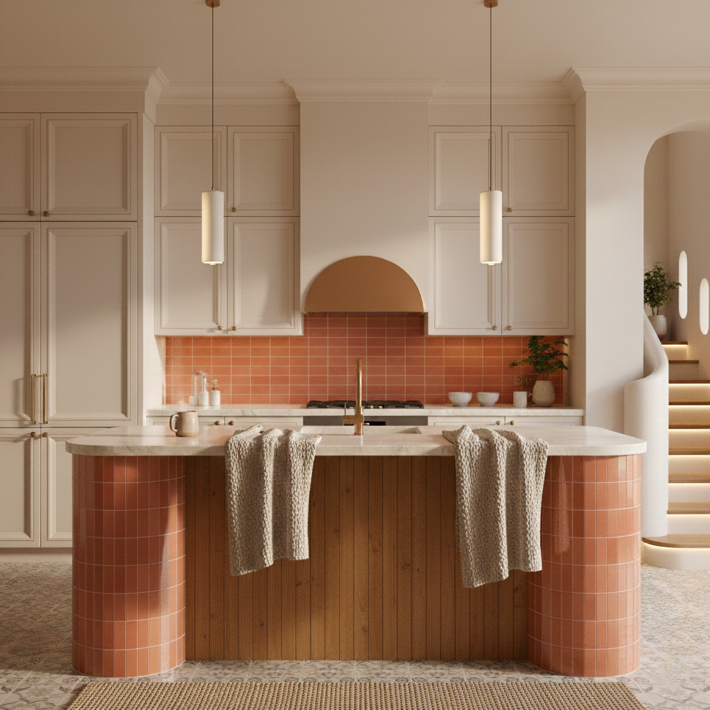 St Lucia Peach 2.5 x 5 Ceramic Tile Glossy