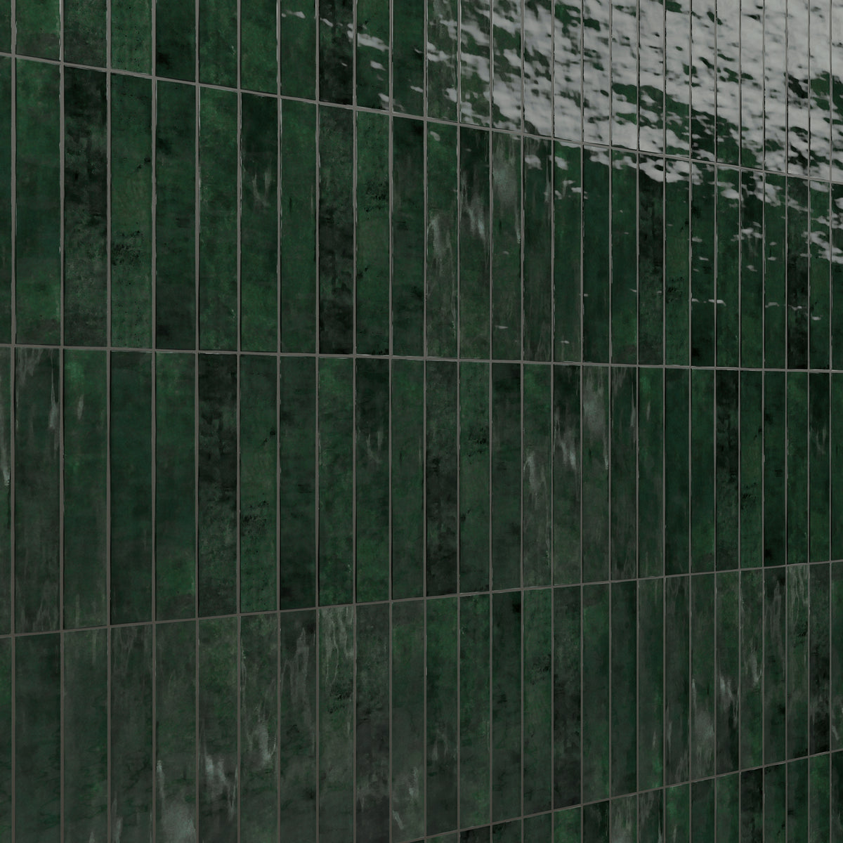 Zellure Verdal Green 2x16 Glossy Ceramic Tile