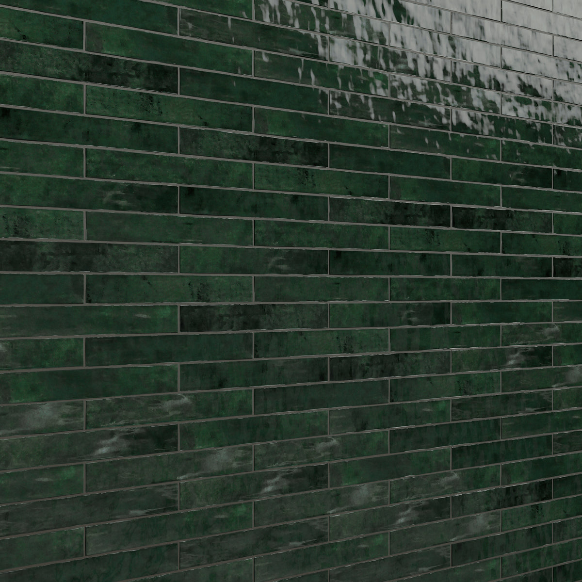 Zellure Verdal Green 2x16 Glossy Ceramic Tile