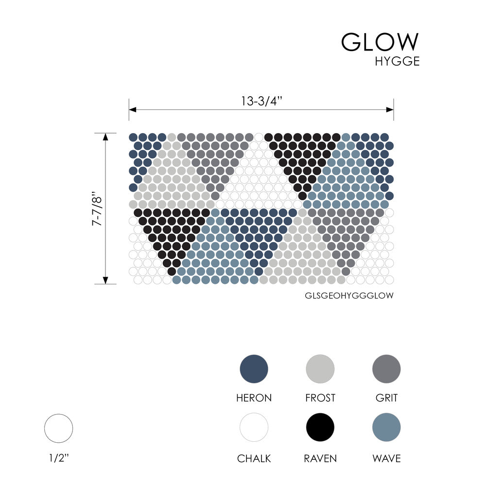 Hygge Glow 7-7/8x13-3/4 Glass Mosaic Tile