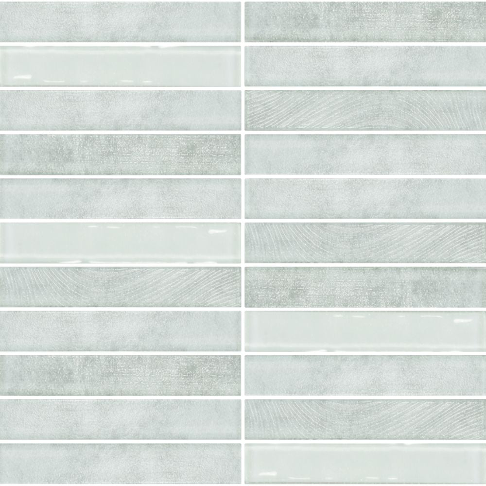 Lumina Halo 12x12 Stacked Glass Mosaic Tile