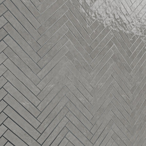 Zellure Ashen Gray 2x16 Glossy Ceramic Tile