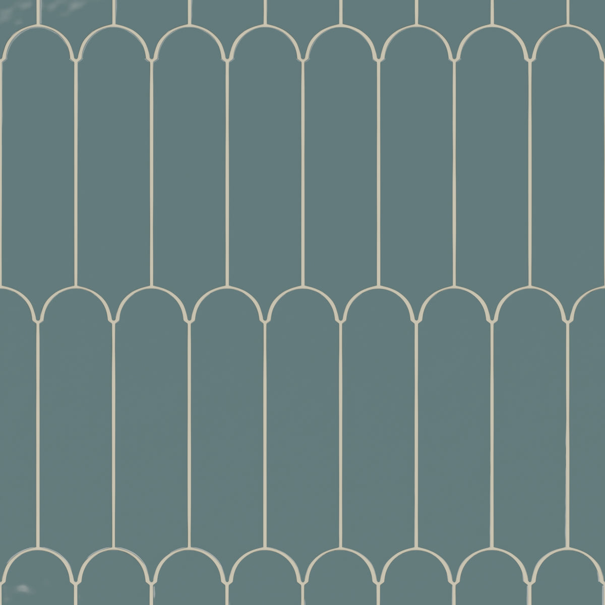Doncaster Cerulean Jay 3x12 Scallop Glossy Ceramic Tile