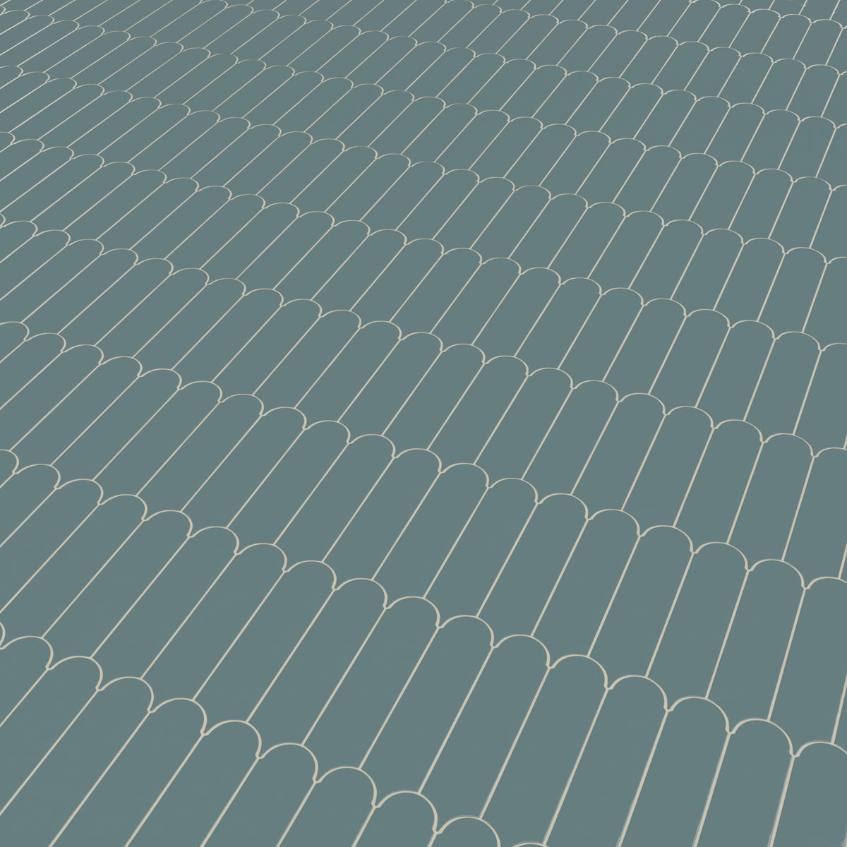 Doncaster Cerulean Jay 3x12 Scallop Glossy Ceramic Tile
