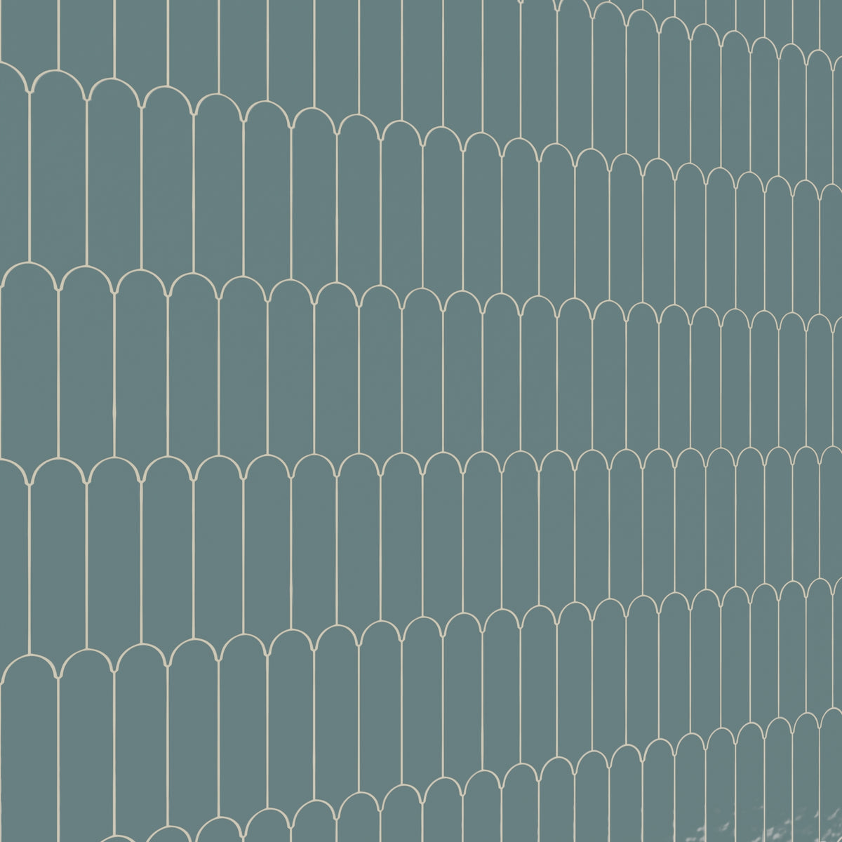 Doncaster Cerulean Jay 3x12 Scallop Glossy Ceramic Tile