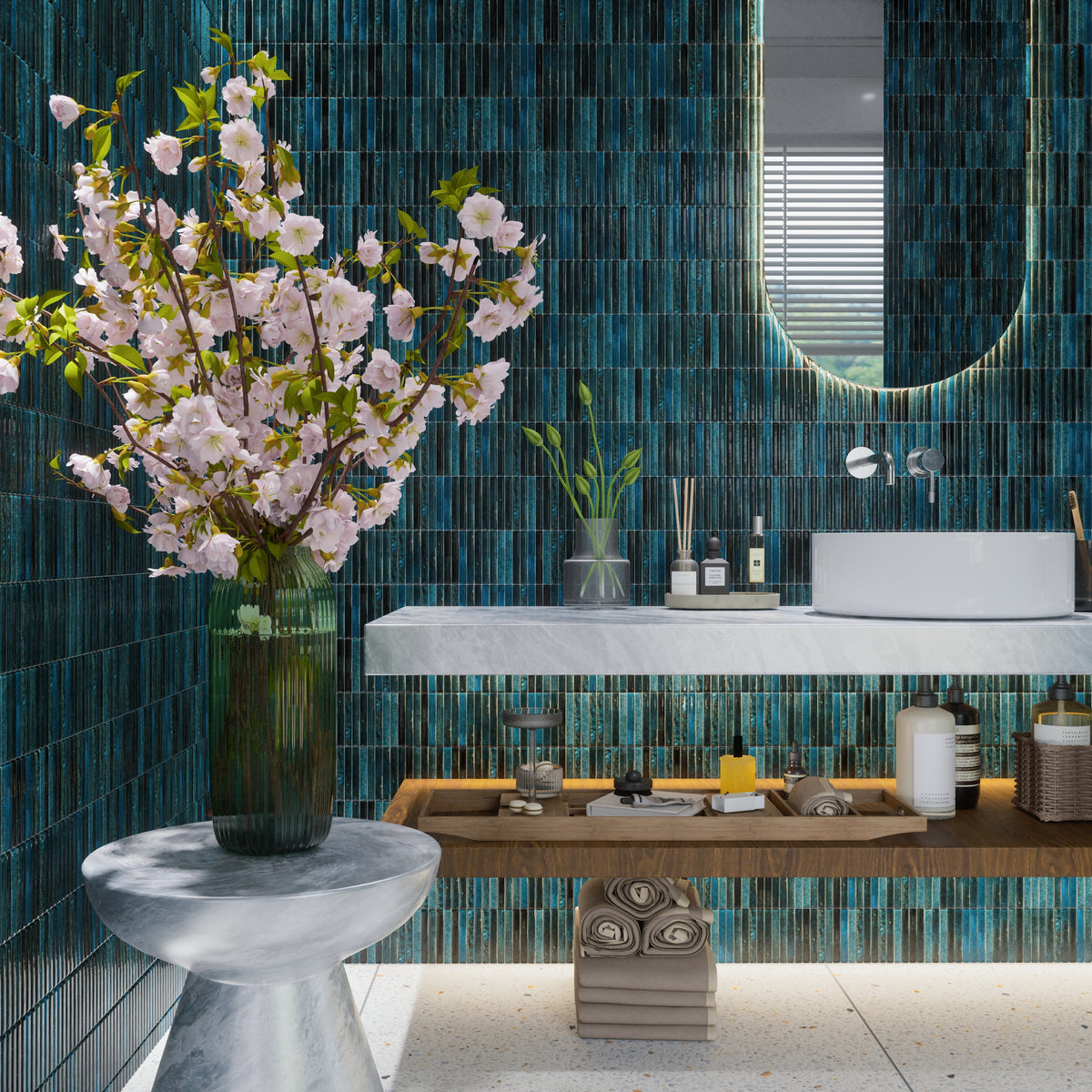 Linea Luxe Ocean 4.5x9.1 Ceramic Tile Glossy