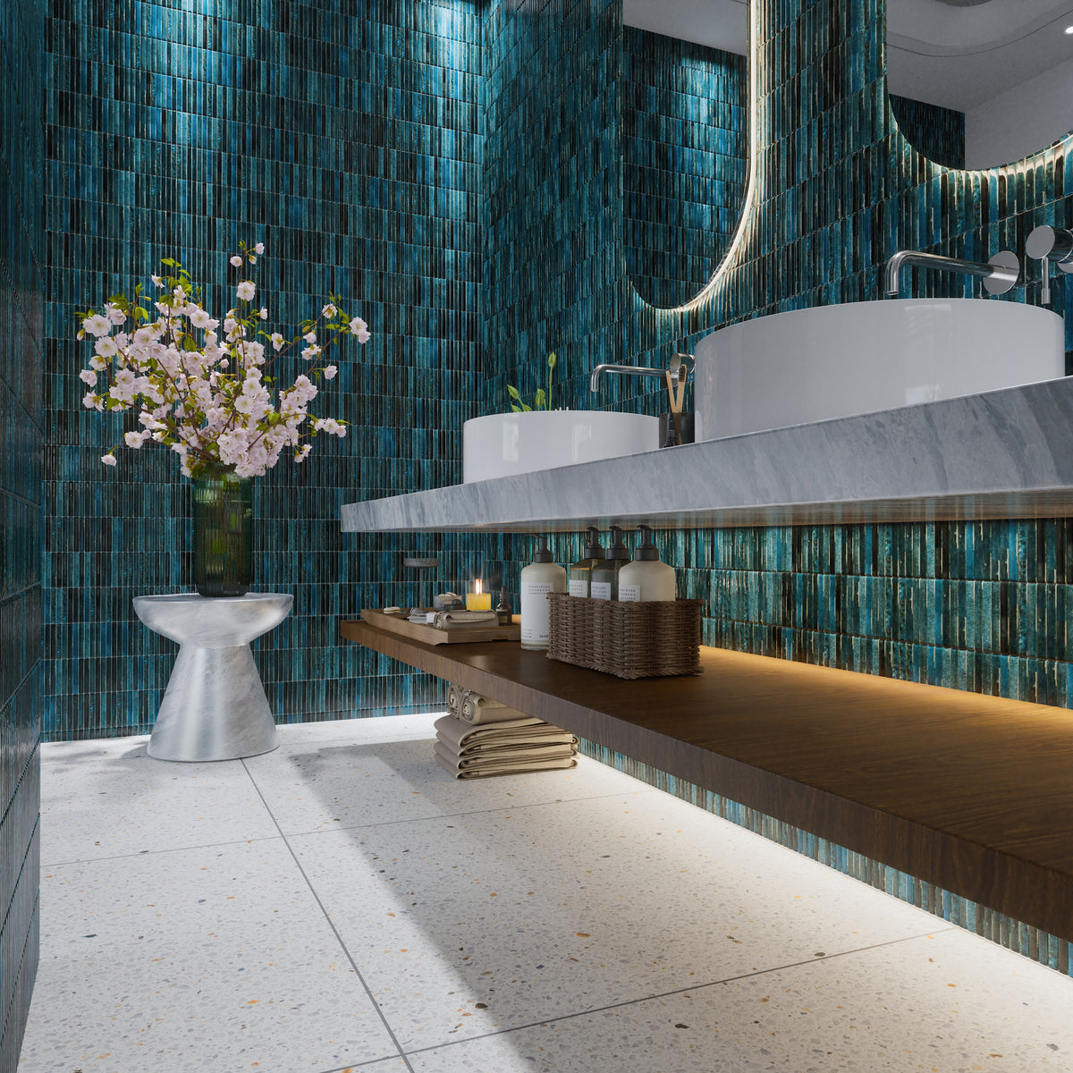 Linea Luxe Ocean 4.5x9.1 Ceramic Tile Glossy