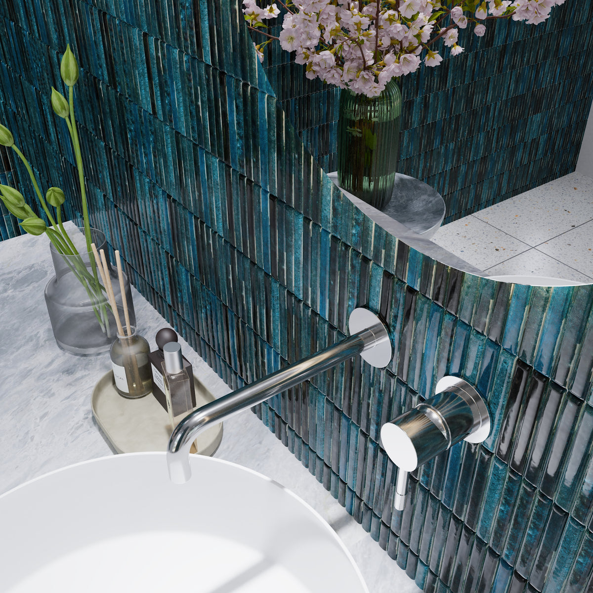 Linea Luxe Ocean 4.5x9.1 Ceramic Tile Glossy