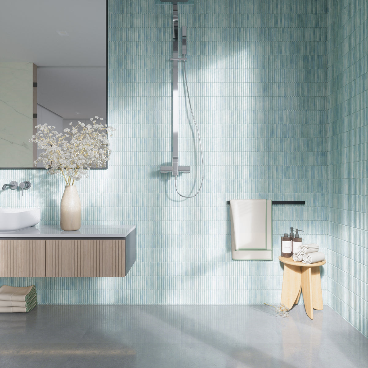 Linea Luxe Water 4.5x9.1 Ceramic Tile Glossy
