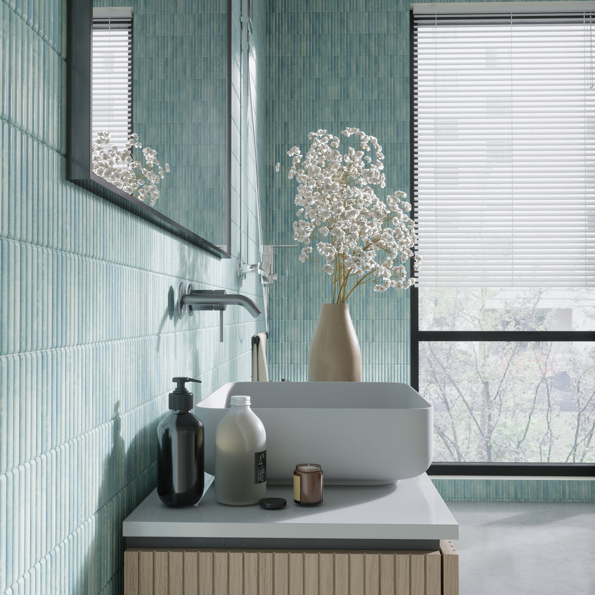 Linea Luxe Water 4.5x9.1 Ceramic Tile Glossy