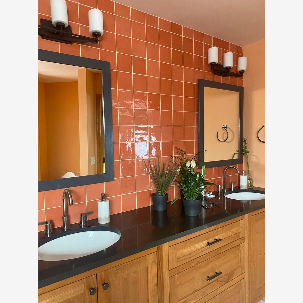 St Lucia Peach 5x5 Ceramic Tile Glossy