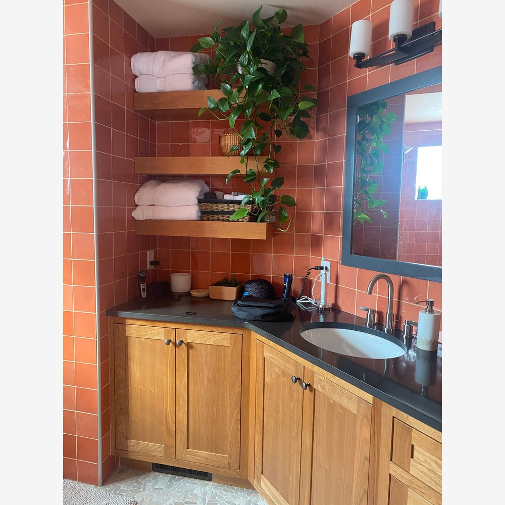 St Lucia Peach 5x5 Ceramic Tile Glossy