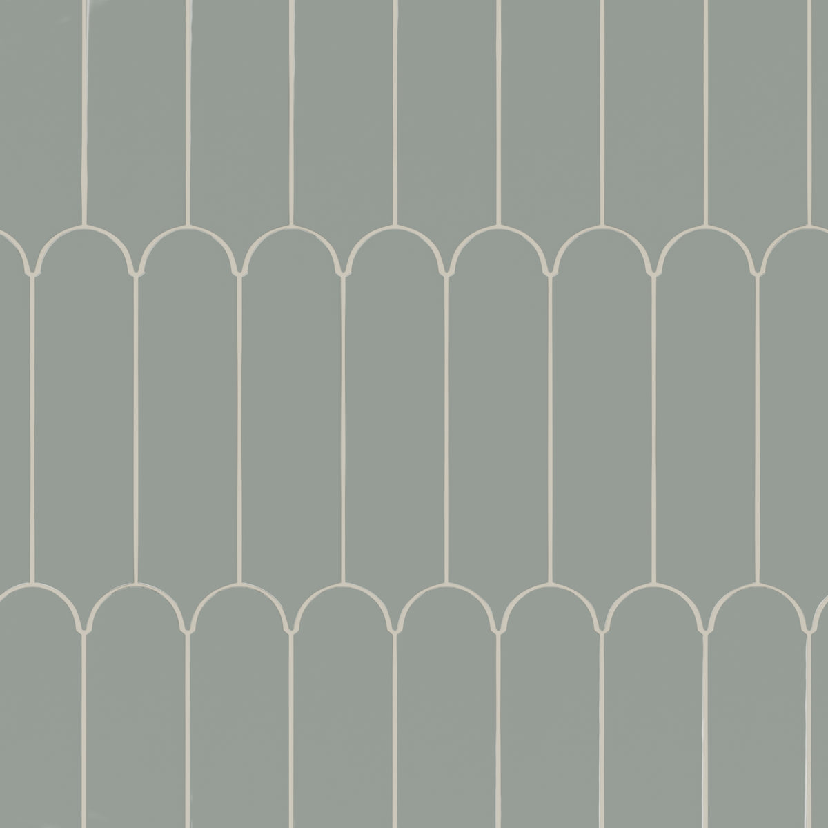 Doncaster Stormy Heron 3x12 Scallop Glossy Ceramic Tile