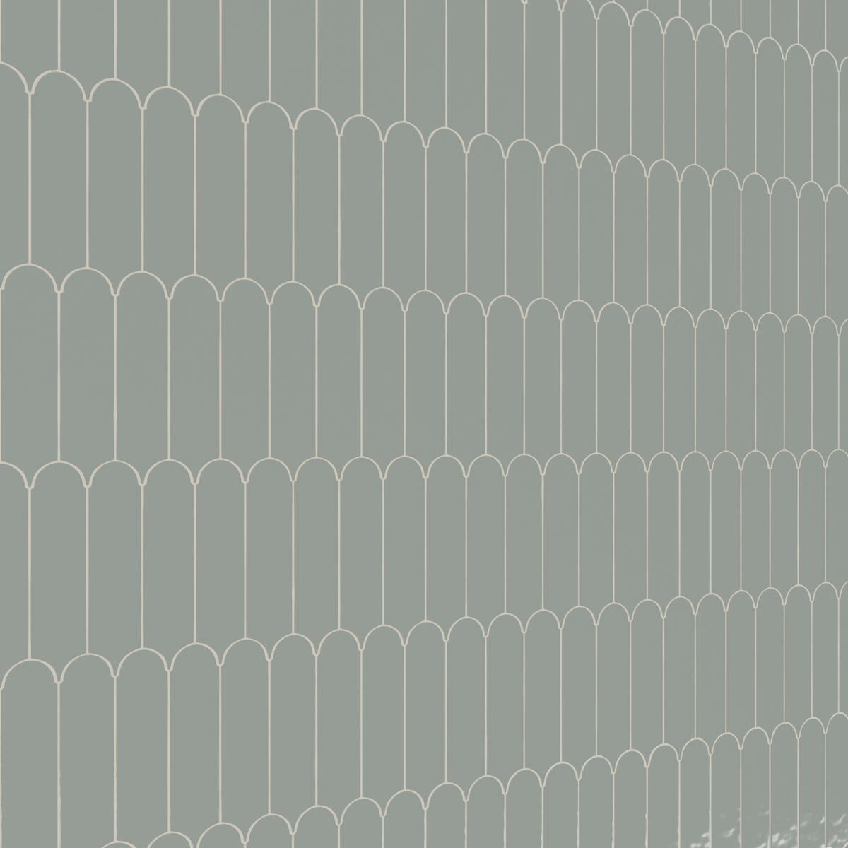 Doncaster Stormy Heron 3x12 Scallop Glossy Ceramic Tile