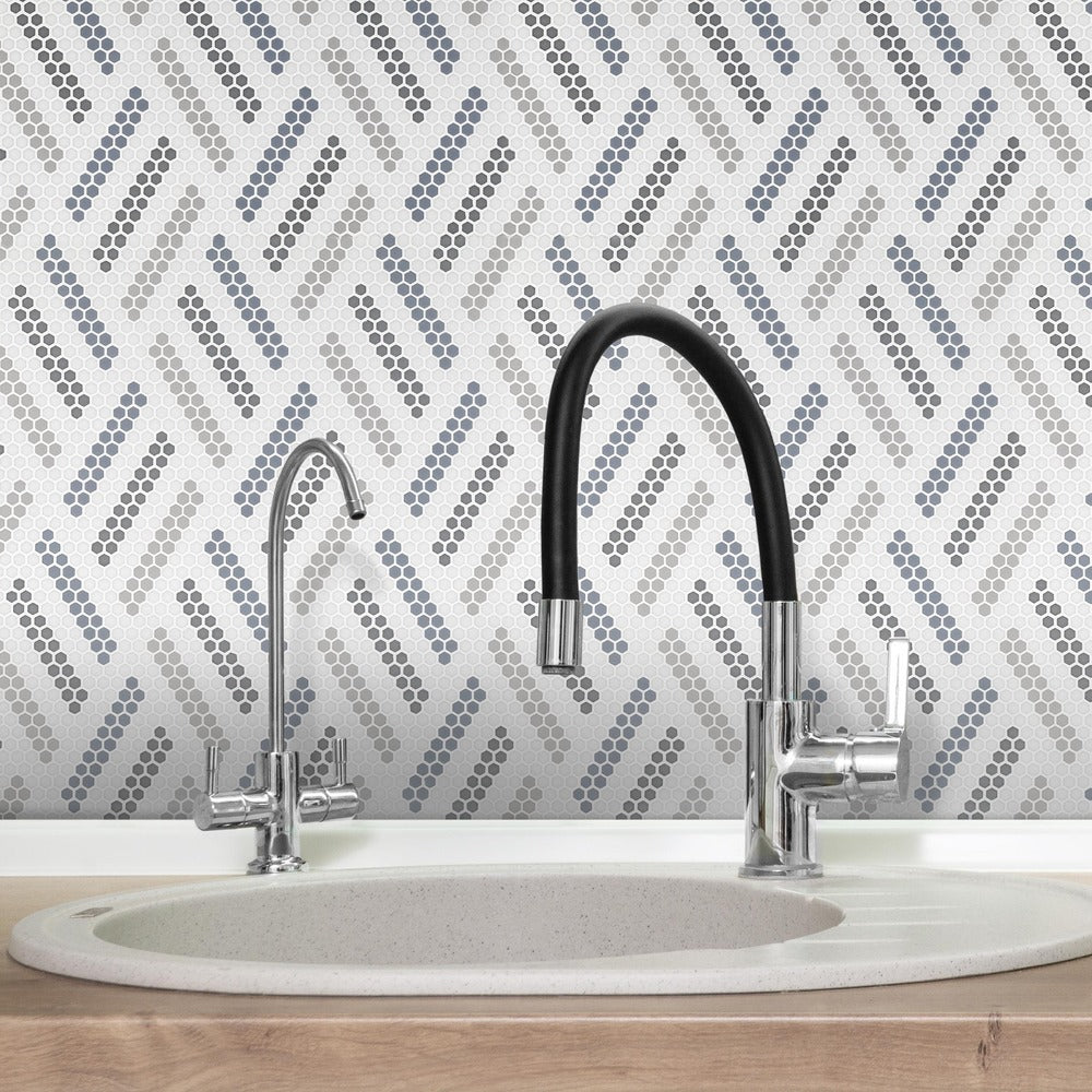 Missoni Retro 9-1/8x10-1/2 Glass Mosaic Tile