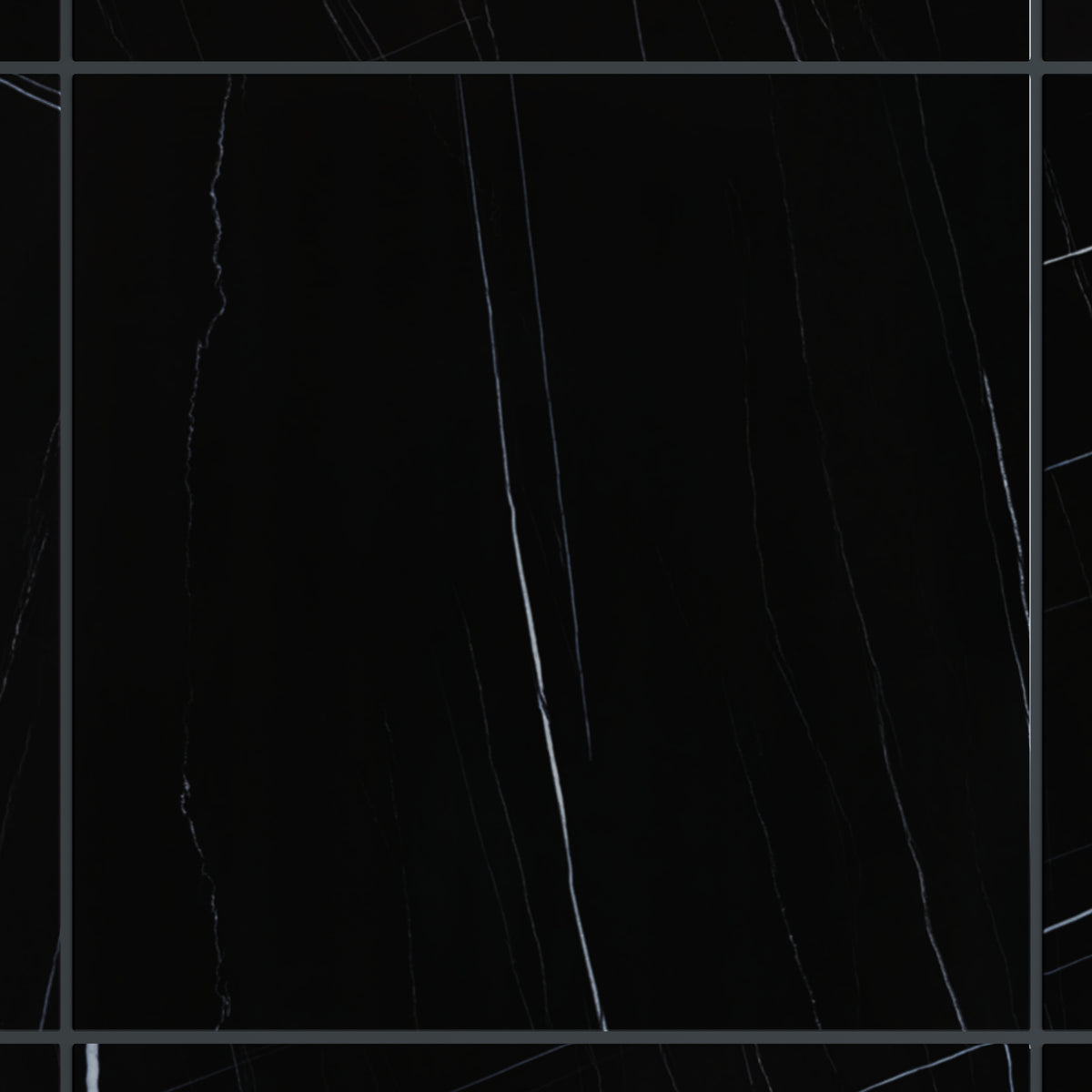 Eterna Fortaleza Black Marquina 48x48 Porcelain Tile