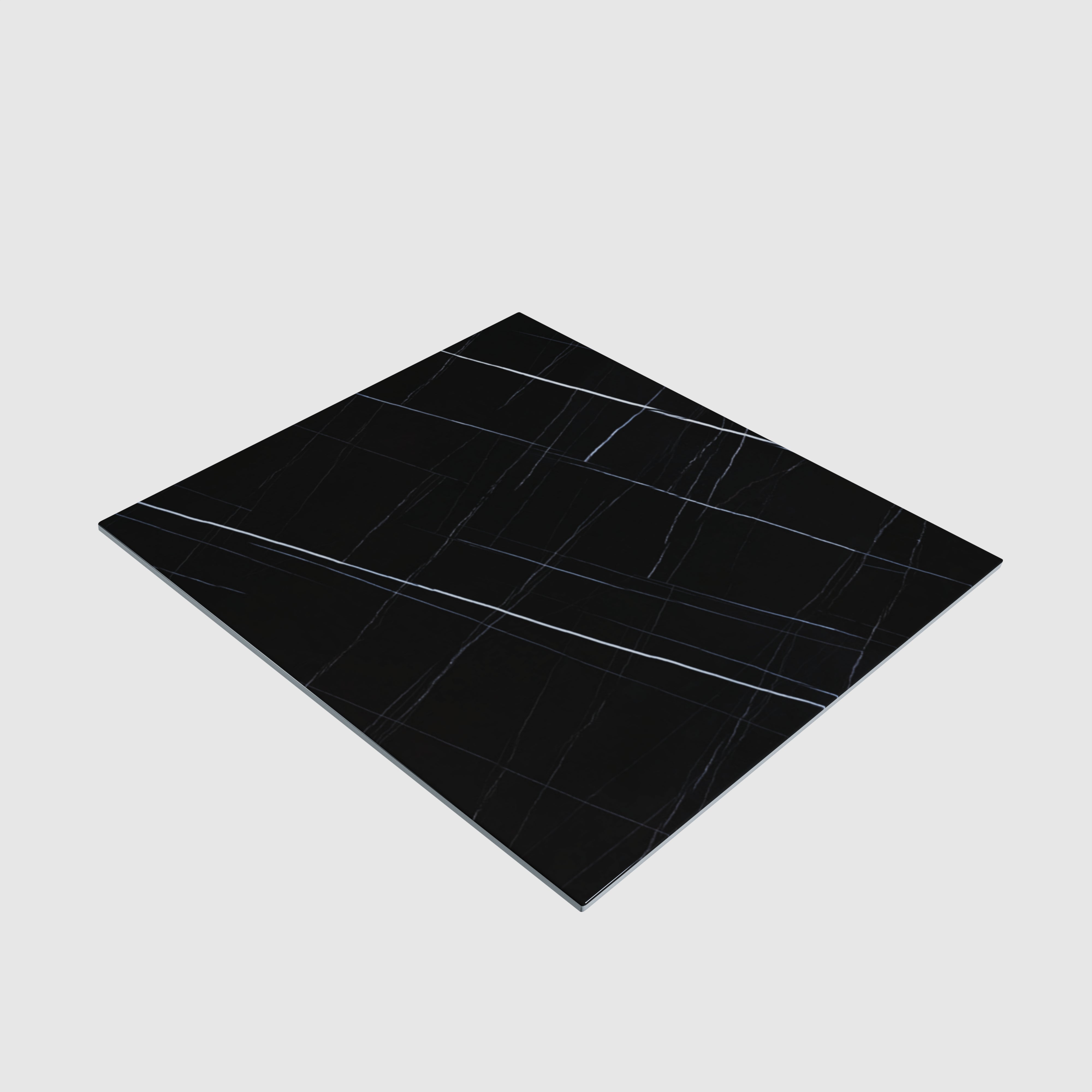 Eterna Fortaleza Black Marquina 48x48 Porcelain Tile