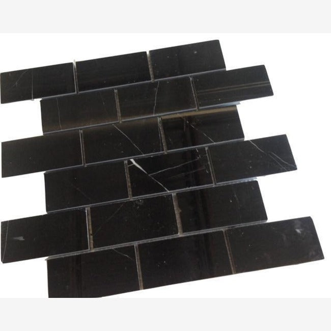 Nero Marquina 3x6 Subway Tile Polished/Honed
