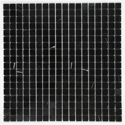 Nero Marquina 5⁄8×5⁄8 Polished/Honed Marble Mosaic