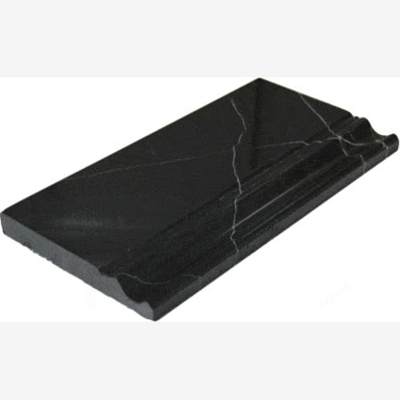 Nero Marquina 4.75×12 Baseboard Polished/Honed Marble Trim