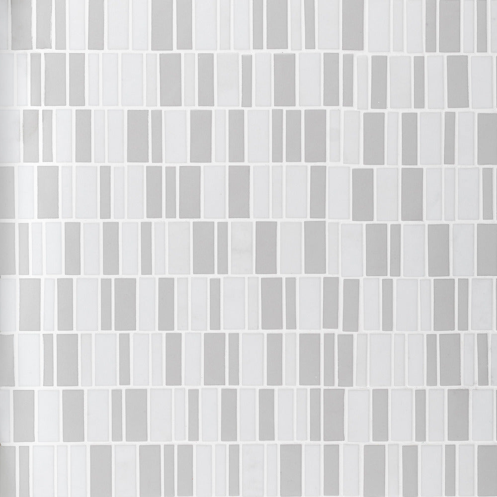 Barcode Puzzle 11-3/4x12 Glass Matte Mosaic Tile