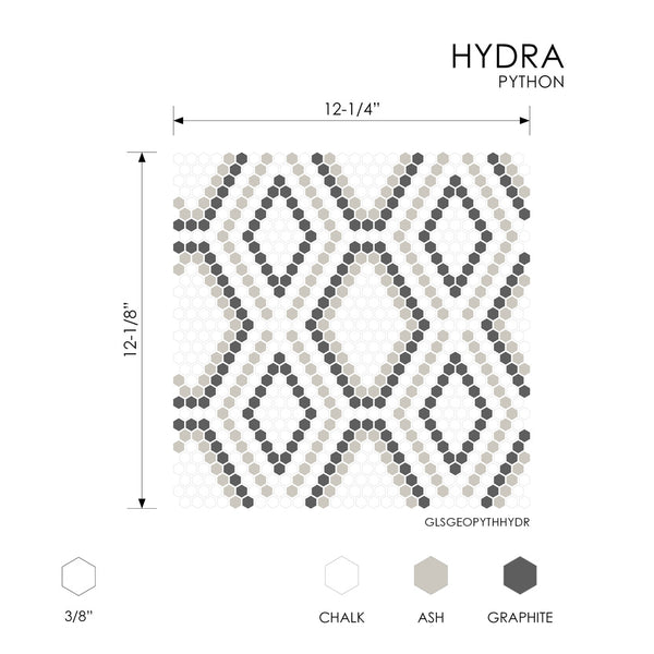 Python Hydra 12-1/8X12-1/4 Glass Mosaic Tile – Tilezz