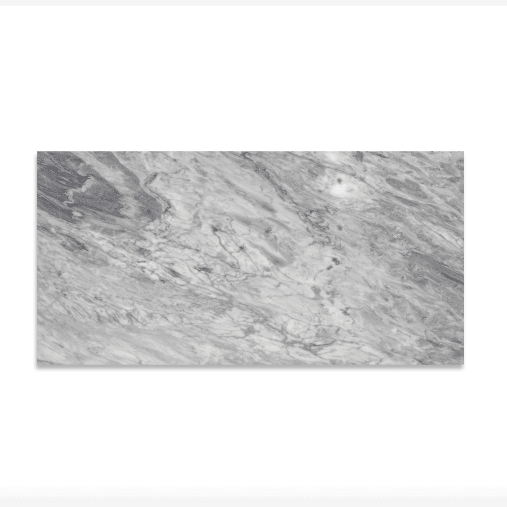 Moonstone Grey Nuvolato 12x24 Polished/Honed Marble Tile