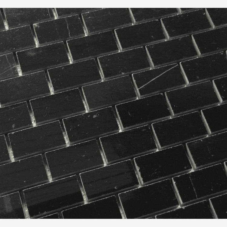 Nero Marquina 1×2 Brick Polished/Honed Marble Mosaic