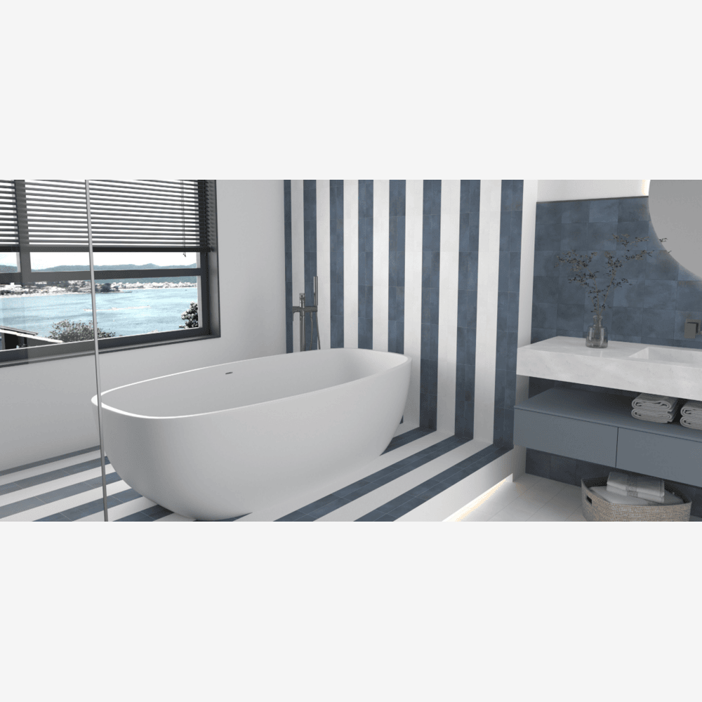 Verde Terra Frost 2.5x9 Bright Porcelain Tile