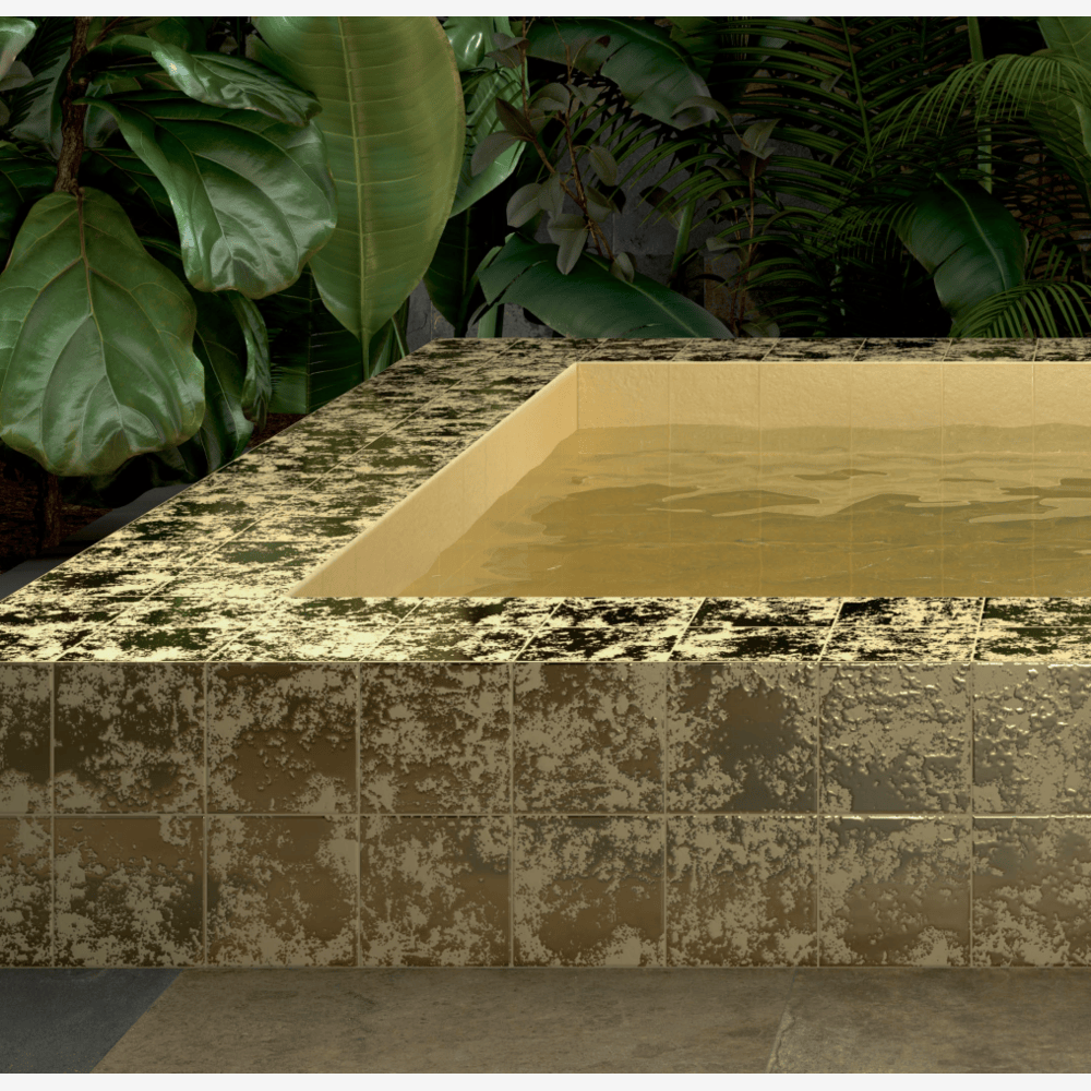 Aurea Stone 6x6 Bright Porcelain Glossy Tile