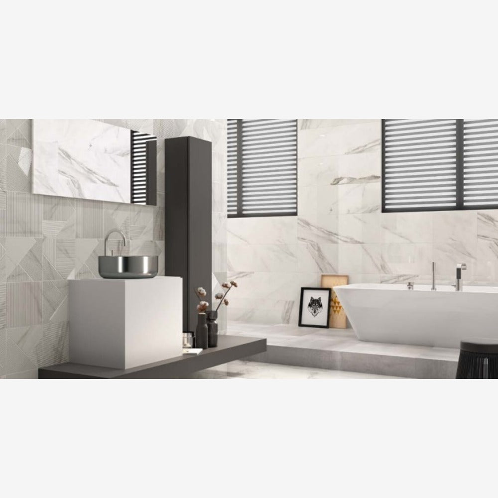 Celeste Superwhite 24x48 Polished Porcelain Tile
